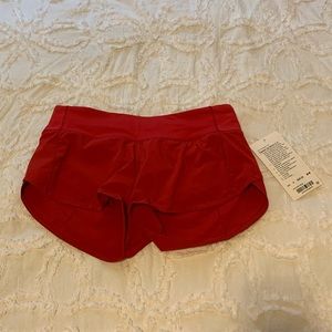 Lululemon Red Speed Up Short 2.5”